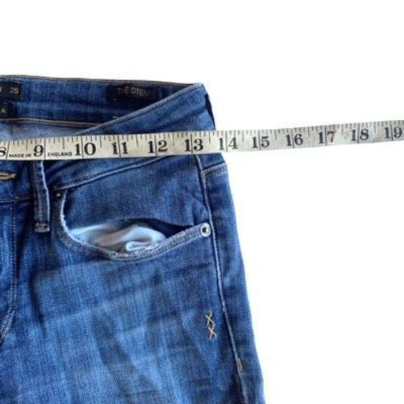 Generic Denim The Stem Sz Twenty Five Blue Cotton Stretch Mid Rise Skinny Jean - Picture 14 of 16
